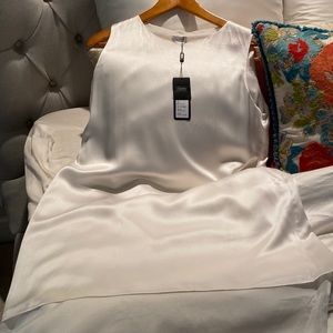 Lilysilk 100% mulberry silk Charmeuse sheath dress dress sleeveless and tiered